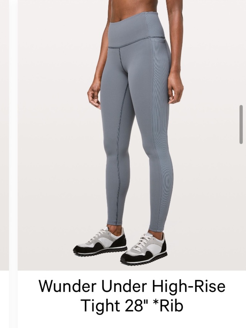 lululemon athletica High-Rise Ribbed Legging — Slate